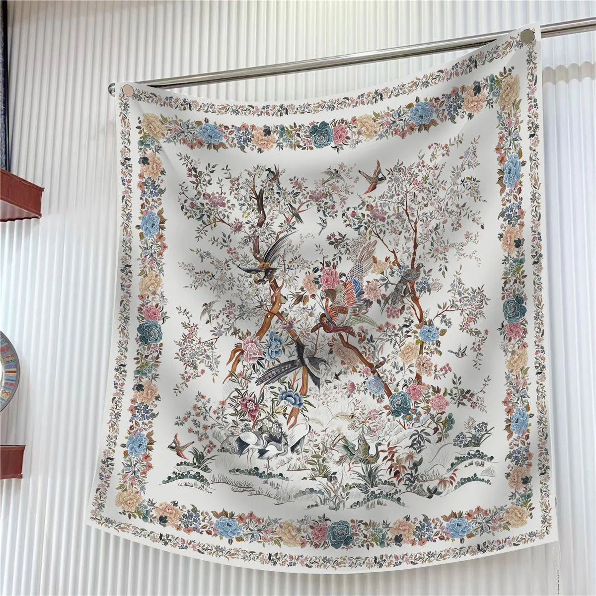 Elegant Silk Floral Square Scarf for Women Hijab Shawl Accessory