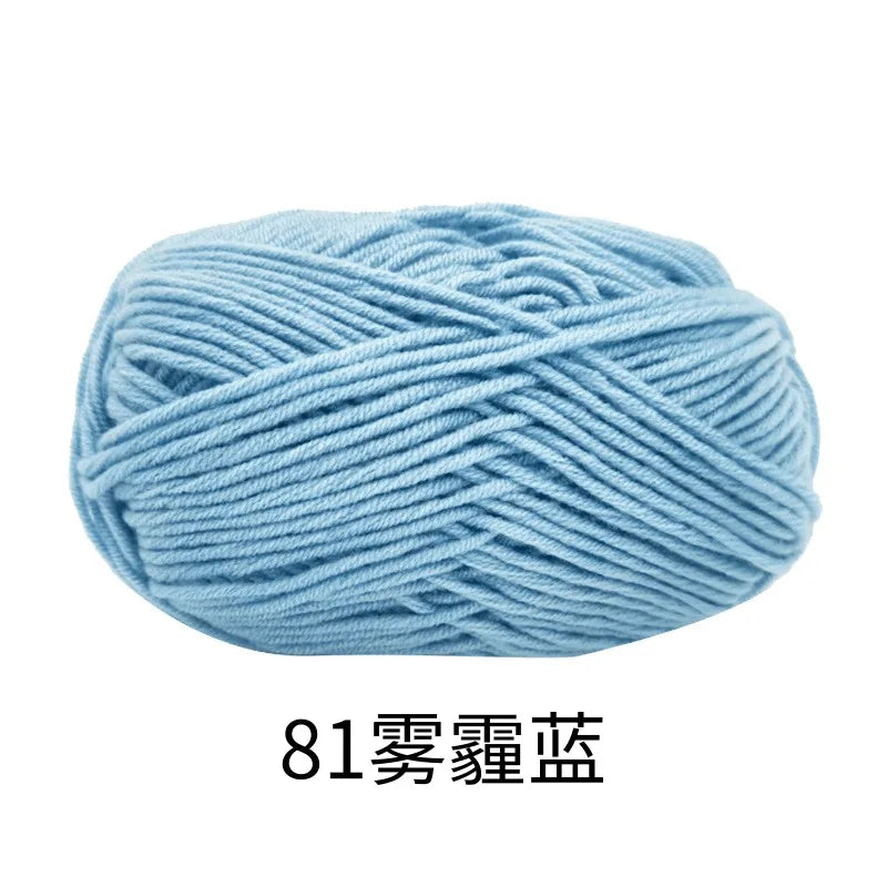 Milk Cotton 4 Ply Yarn For Crochet And Knitting Crafts