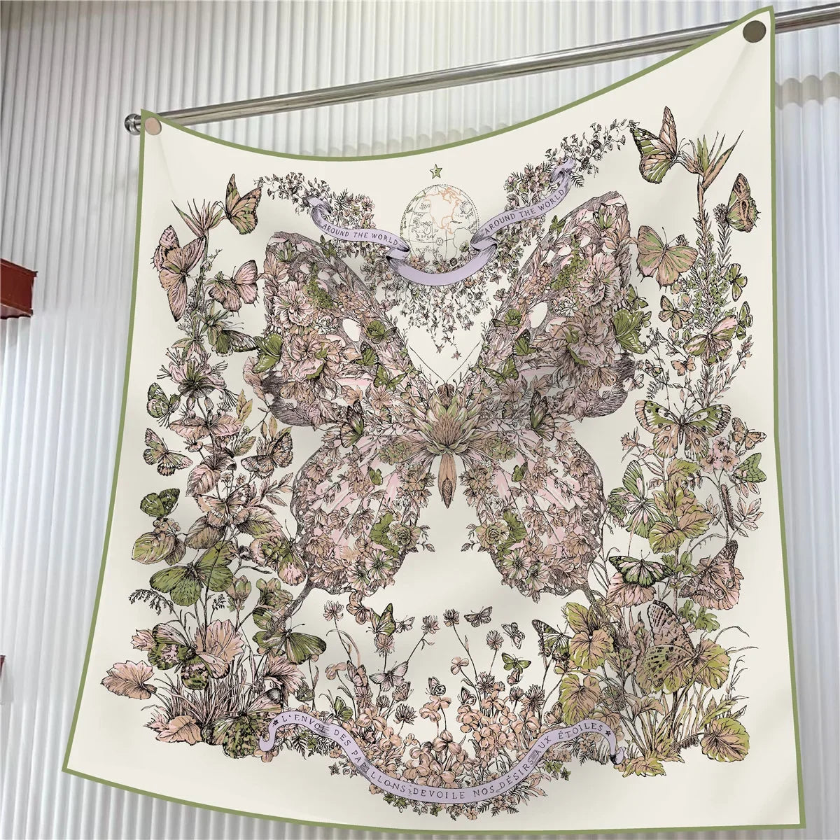 Elegant Silk Floral Square Scarf for Women Hijab Shawl Accessory