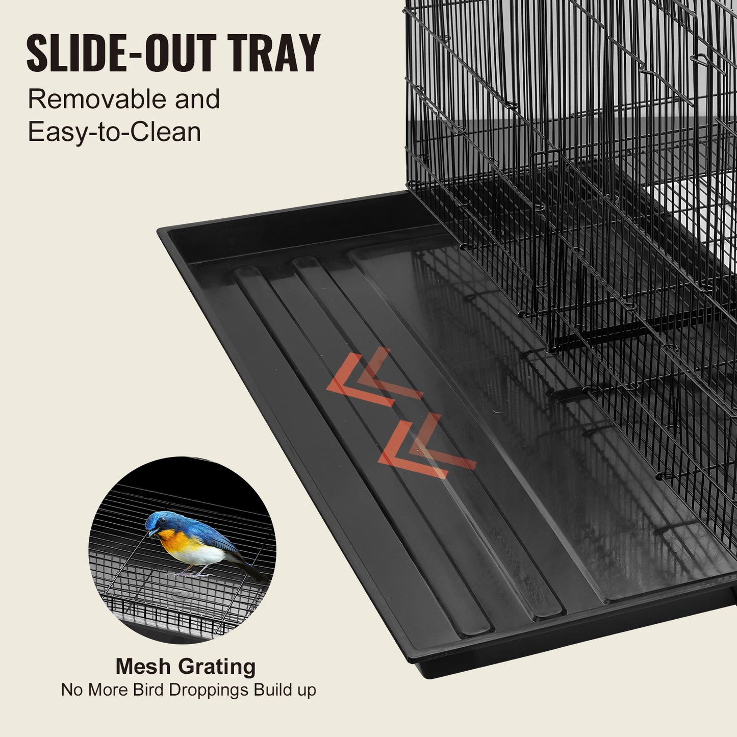 SucceBuy Flight Bird Cage Stackable Divider For Small Birds