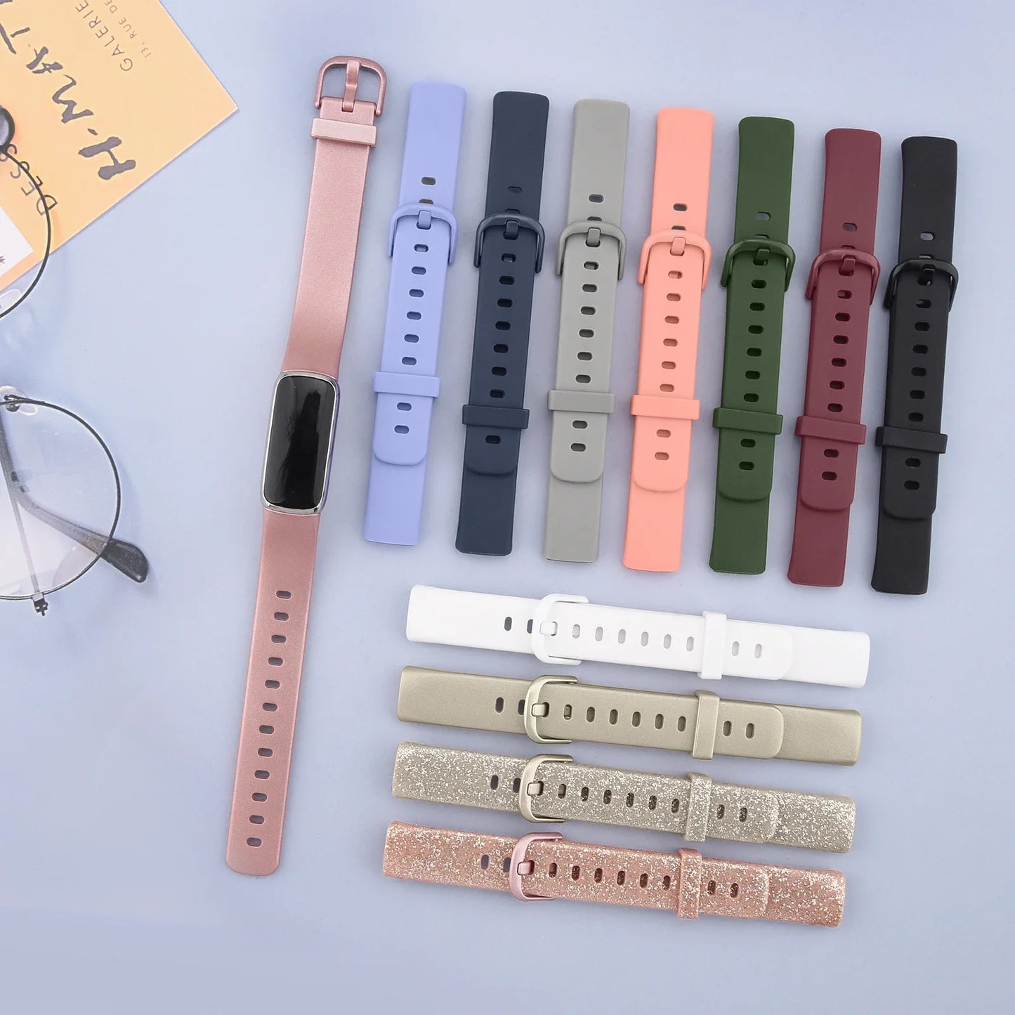 Tobfit Soft Silicone Band For Fitbit Luxe Waterproof Replacement Strap