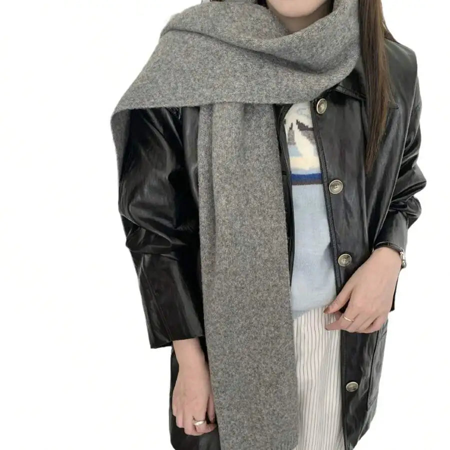 Womens Thick Knit Winter Scarf for Warmth and Casual Wear
