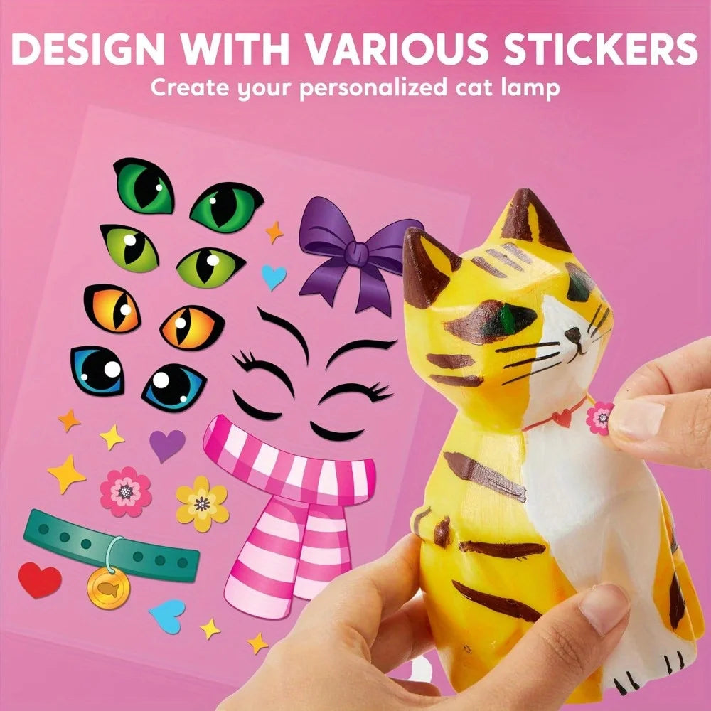 Joyfy Paint Your Own Cat Night Light Kit Educational Project