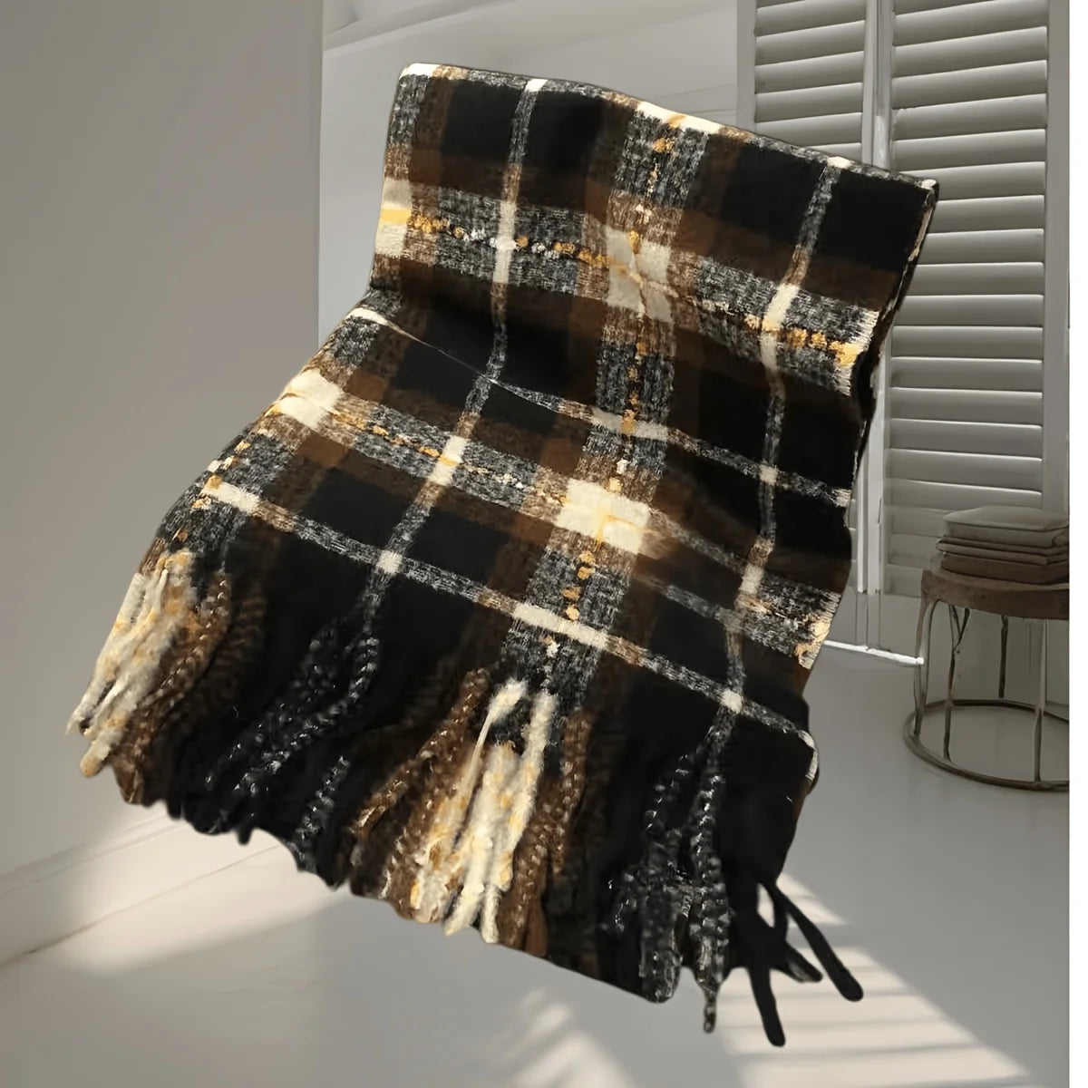 Knit Scarf Neck Warmer Shawl for Winter Travel Wear