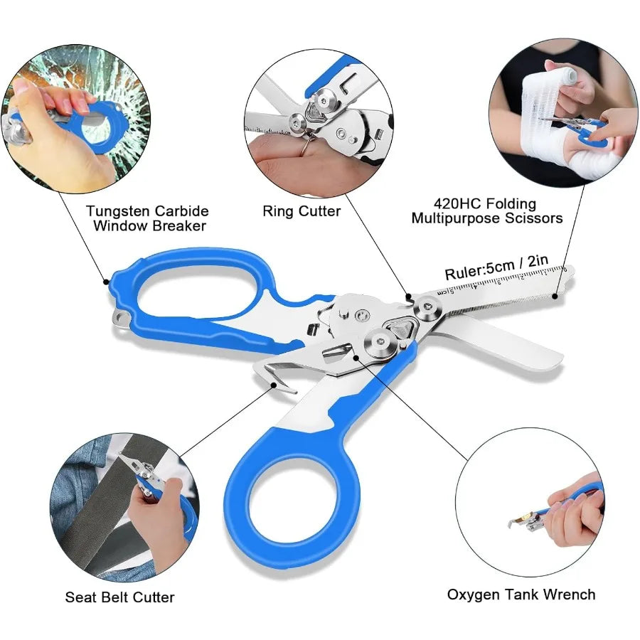 Six In One Emergency Response Shears Stainless Steel Trauma Shears