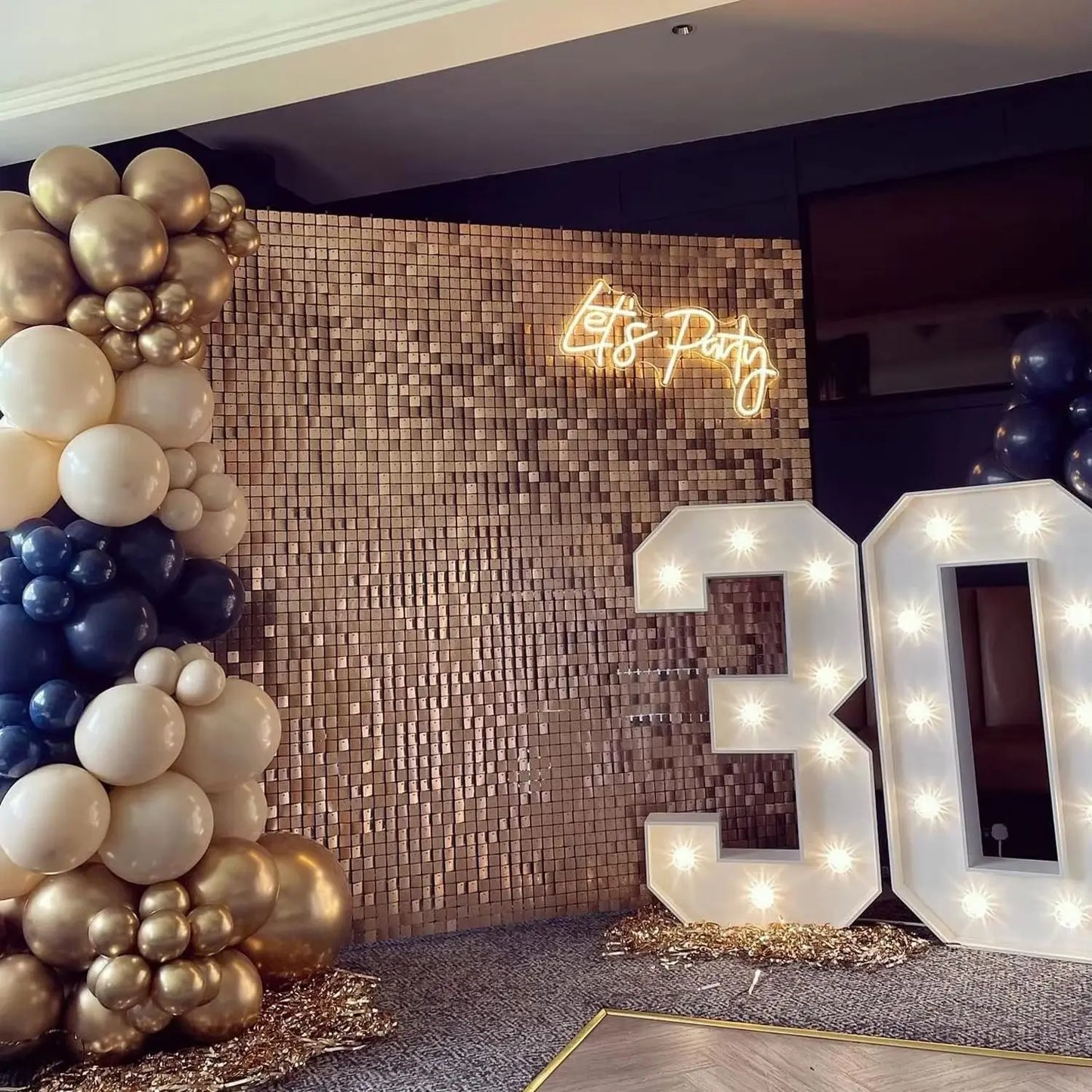 Shimmer Sequin Wall Backdrop Panels for Wedding and Party Decor