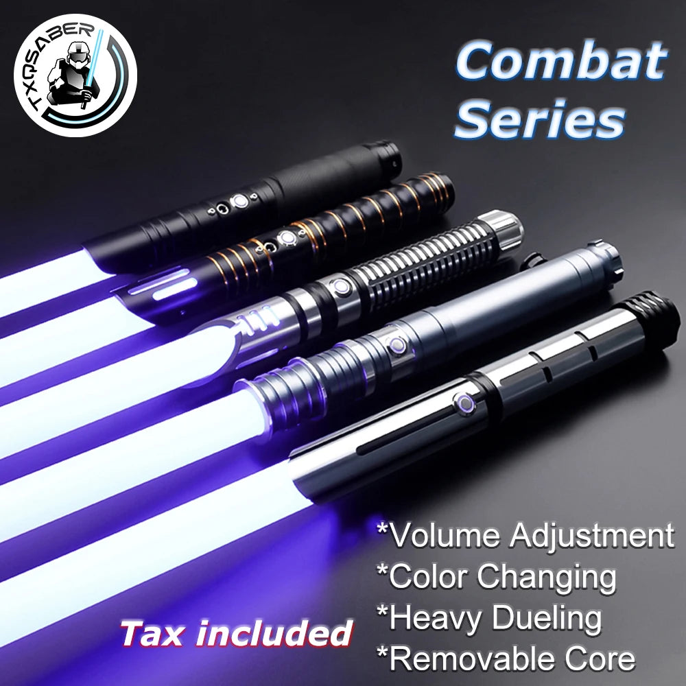 1977SaberFeast Lightsaber Heavy Dueling RGB Color Changing Metal Hilt Blaster