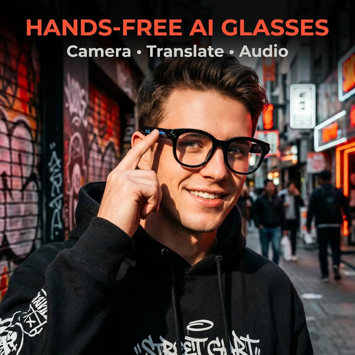 SENBONO AI Smart Glasses With Camera Photo Recognition And Translation
