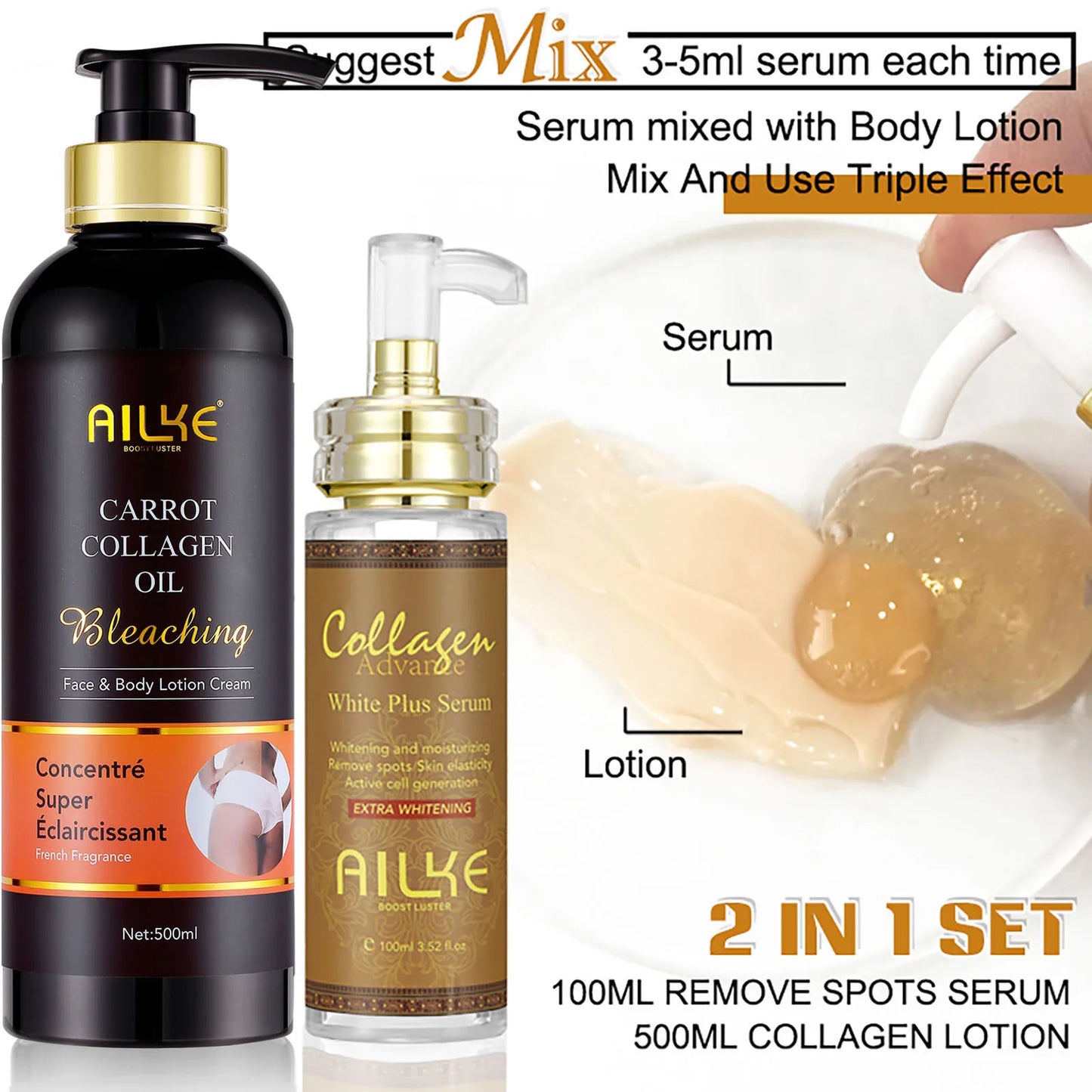 AILKE Collagen 5 in 1 Skin Care Kit Rejuvenates Face