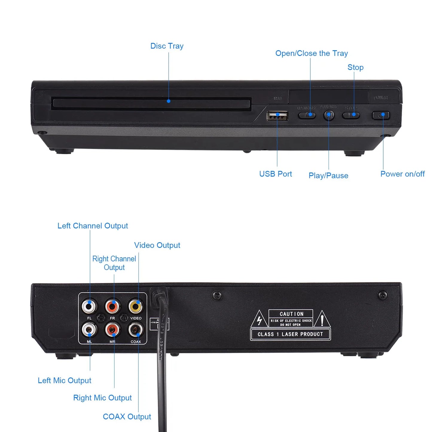 Arealer DVD 225 Home DVD Player With Remote Control