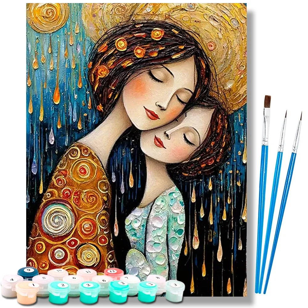 Cartoon Woman Paint By Numbers Kit On Canvas For Adults Valentines Gift Decor