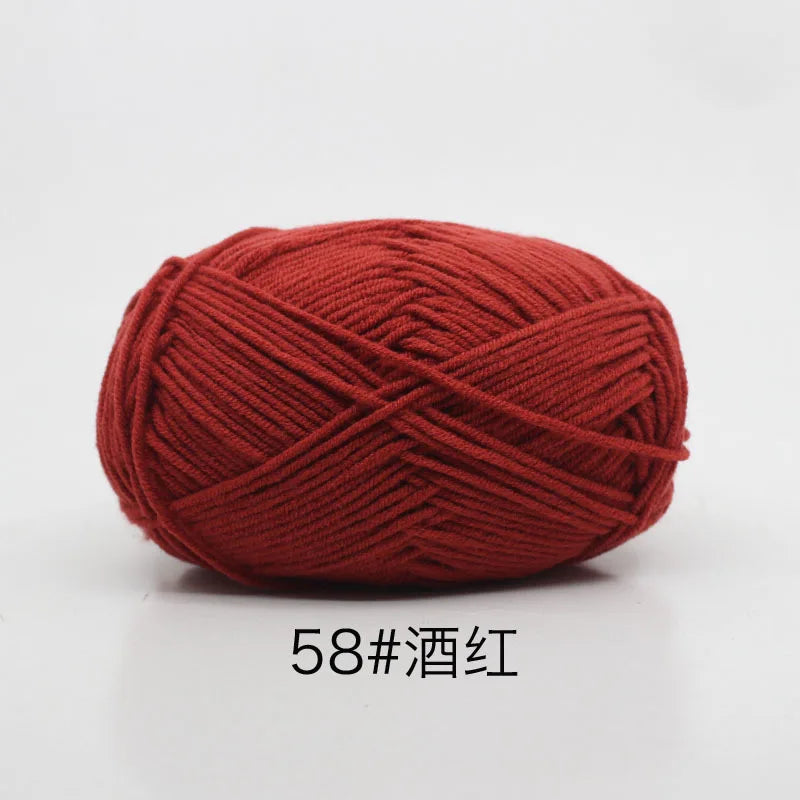 Milk Cotton 4 Ply Yarn For Crochet And Knitting Crafts