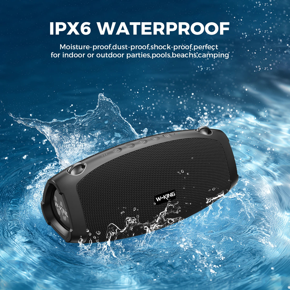 W-King X10 Waterproof Portable Bluetooth Speaker With Deep Bass