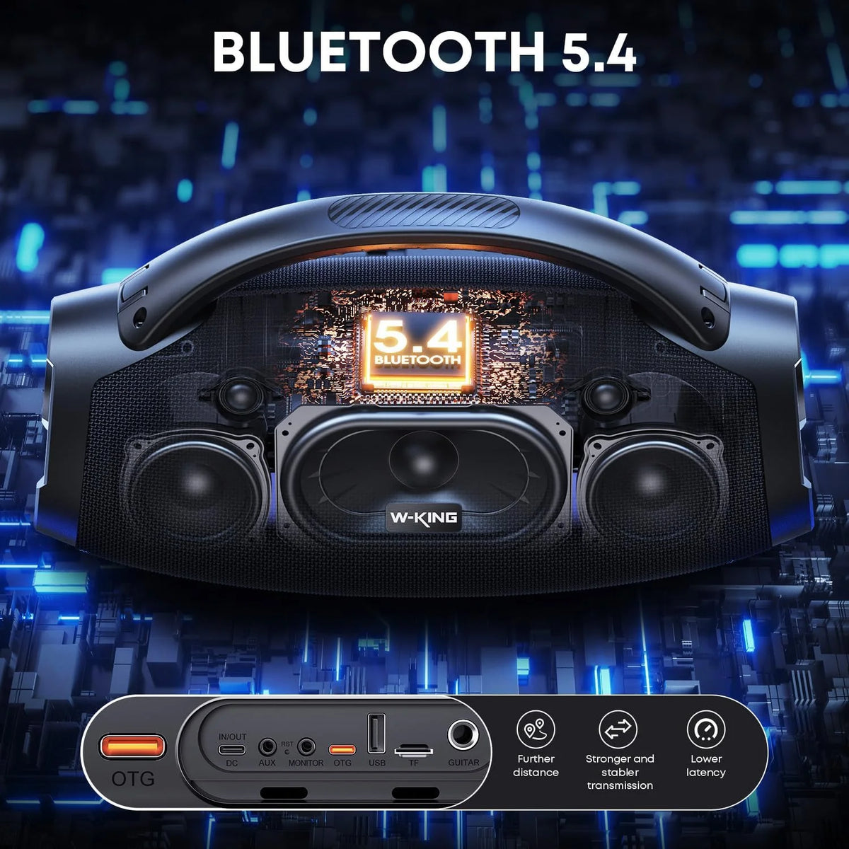 W-KING Waterproof Bluetooth Party Speaker With Powerful Bass