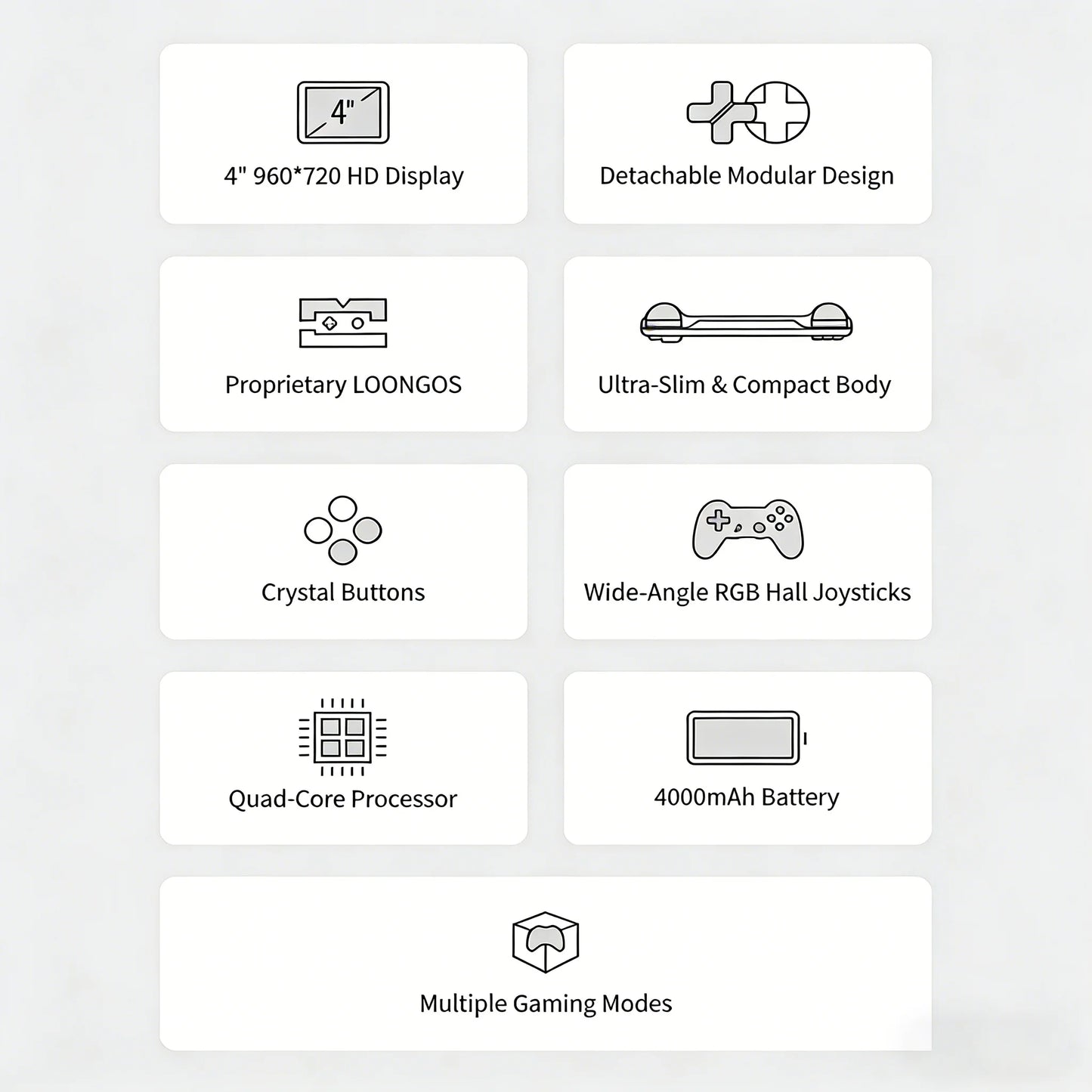 Miniloong Pocket 1 Modular Retro Handheld Emulator With IPS Display