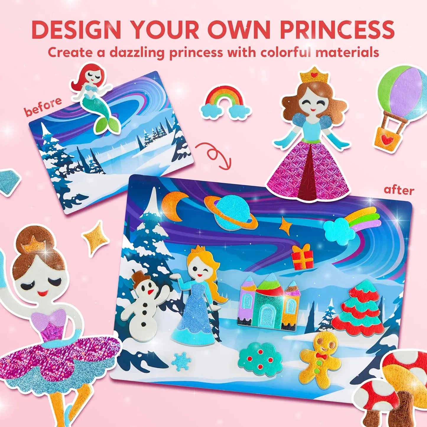 Joyfy Foil Art Kit Mess Free Coloring For Kids Travel