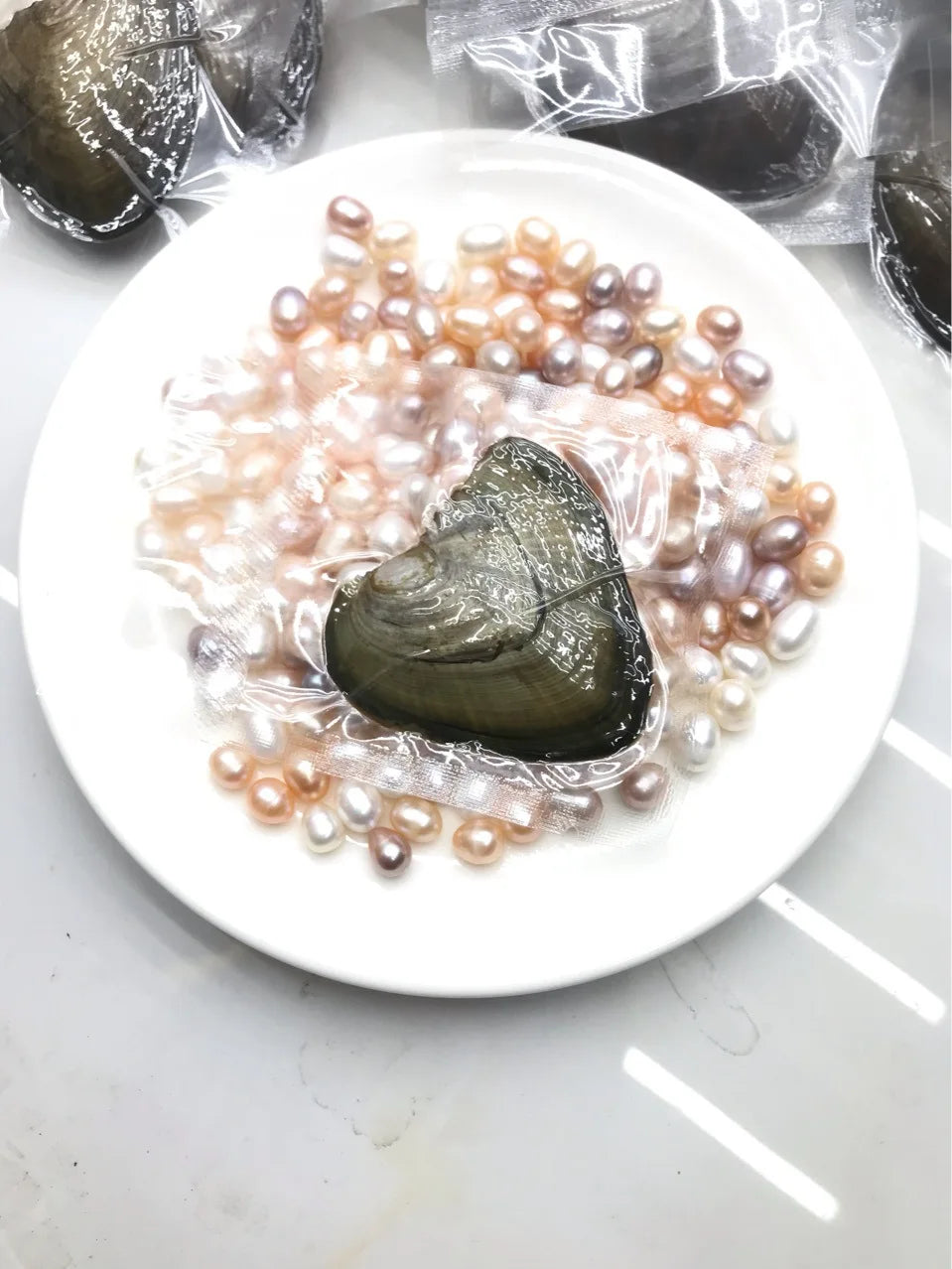 Natural Cultured Oyster Freshwater Pearl Beads Mixed Colors Jewelry Making