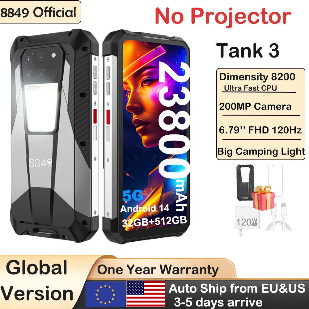 8849 Tank 3 Rugged 5G Smartphone With 23800mAh Battery