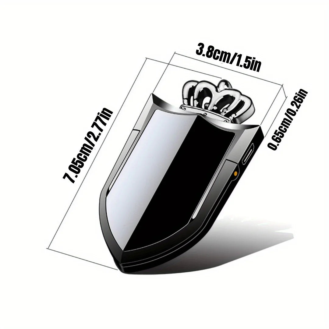 TopFlames Crown Shaped Electronic Lighter With Phone Stand USB Fast Charging