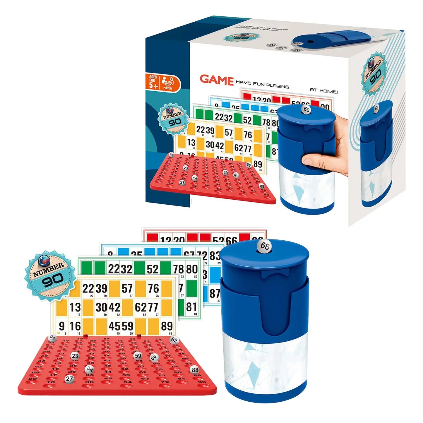 Generic Color Line Bead Grabbing Board Game For Two Players - Sensory Fun With 90 Beads 6 Code Cards And 1 Bell