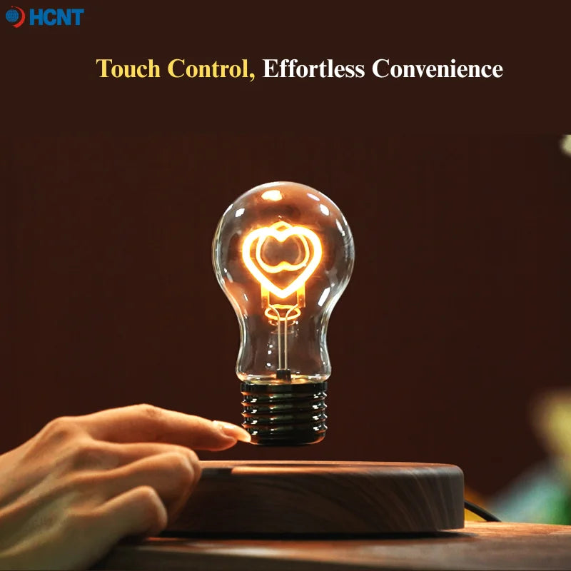HCNT Levitating Bulb Lamp Magnetic Floating Desk Night Light Rotating