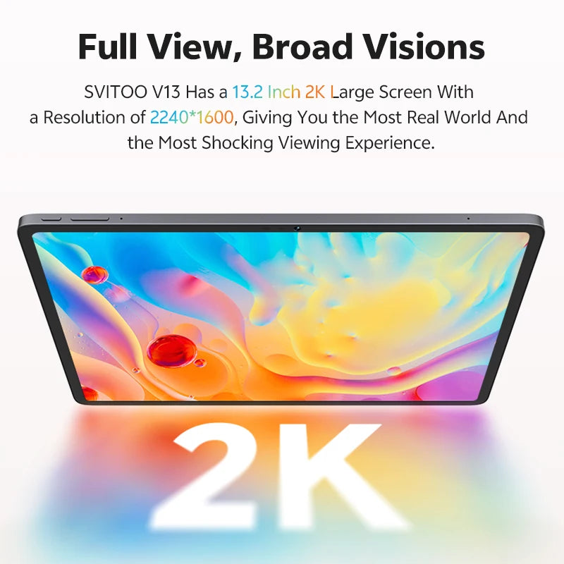 SVITOO Android Tablet 2K Display Unisoc T7300 8GB RAM 128GB LTE