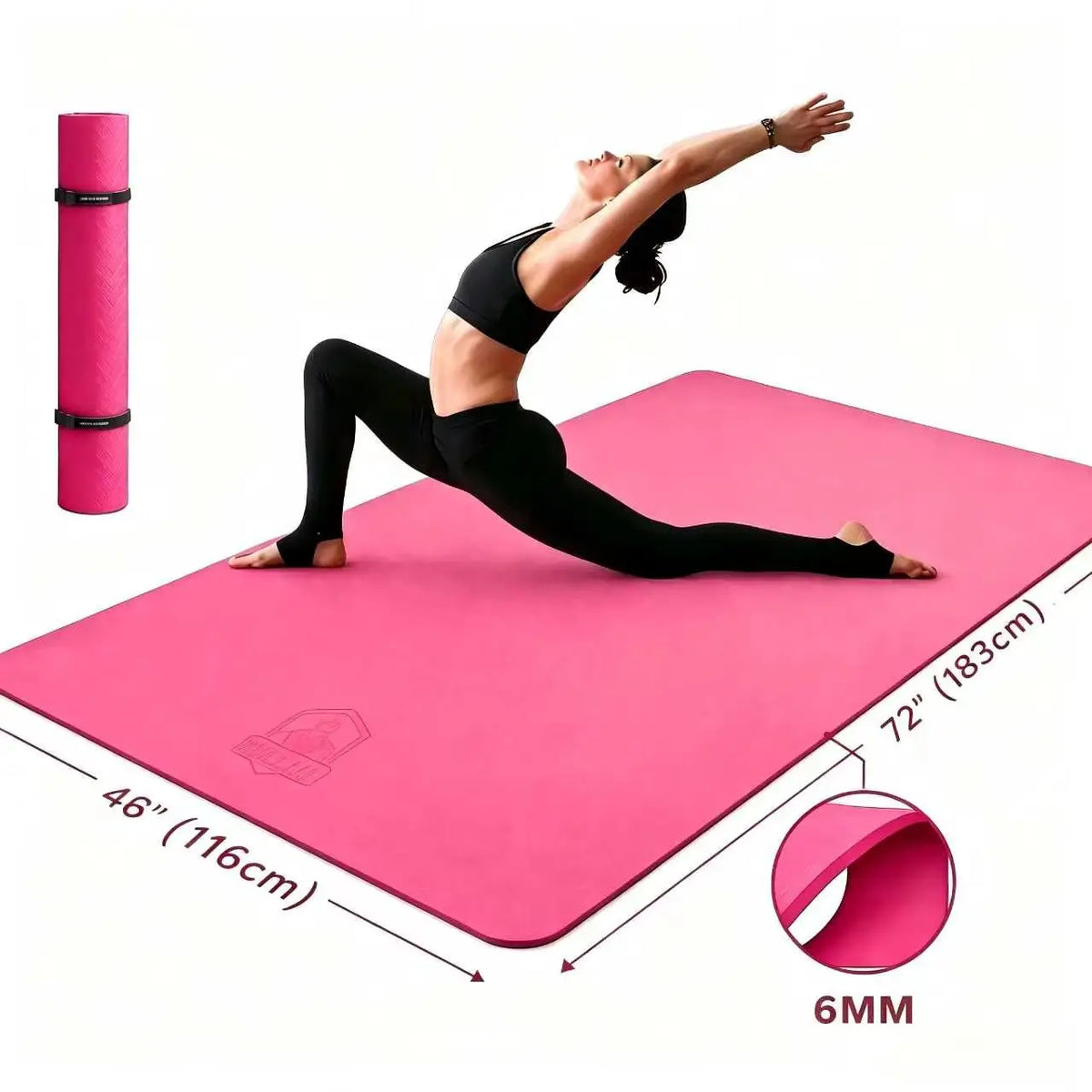 Hapbear Premium TPE Double Sided Non Slip Yoga Mat Bag