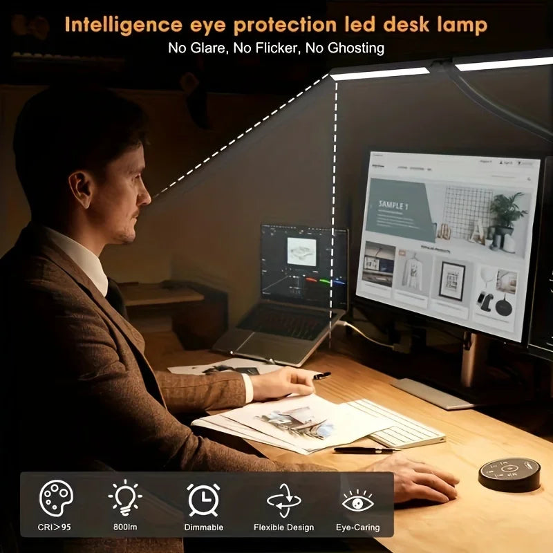 SZRSTH LED Desk Lamp Five-Color Stepless Dimmer For Home