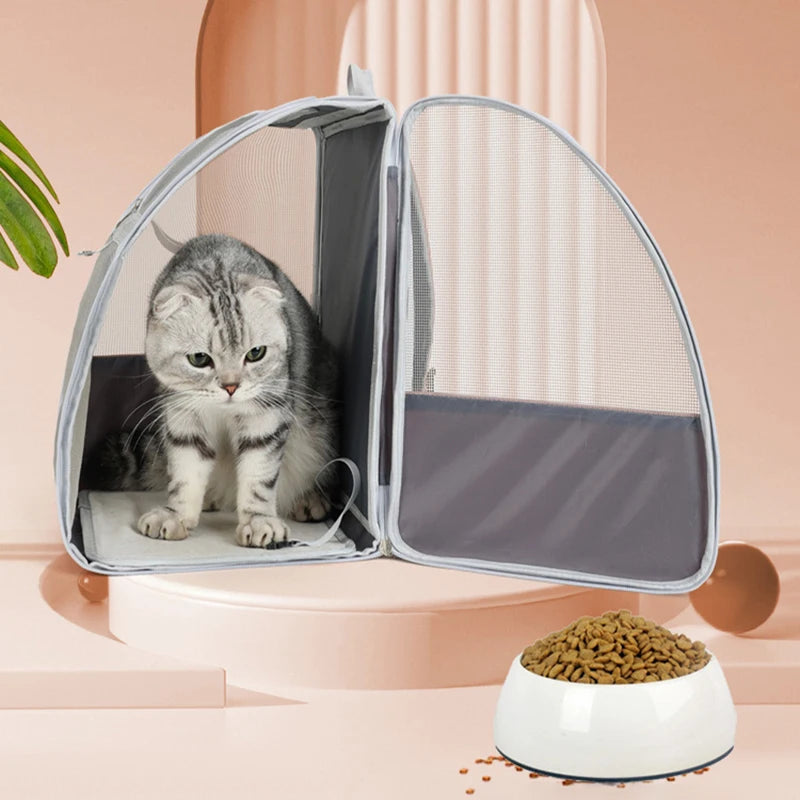 Pawstrip Cat Carrier Bag Outdoor Travel Backpack Breathable for Small Pets