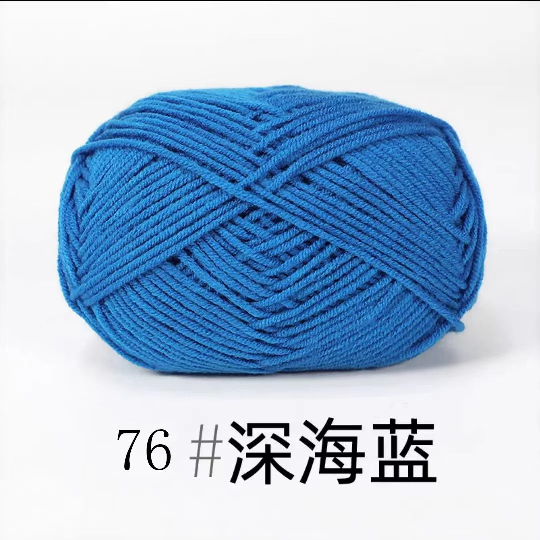 Milk Cotton 4 Ply Yarn For Crochet And Knitting Crafts