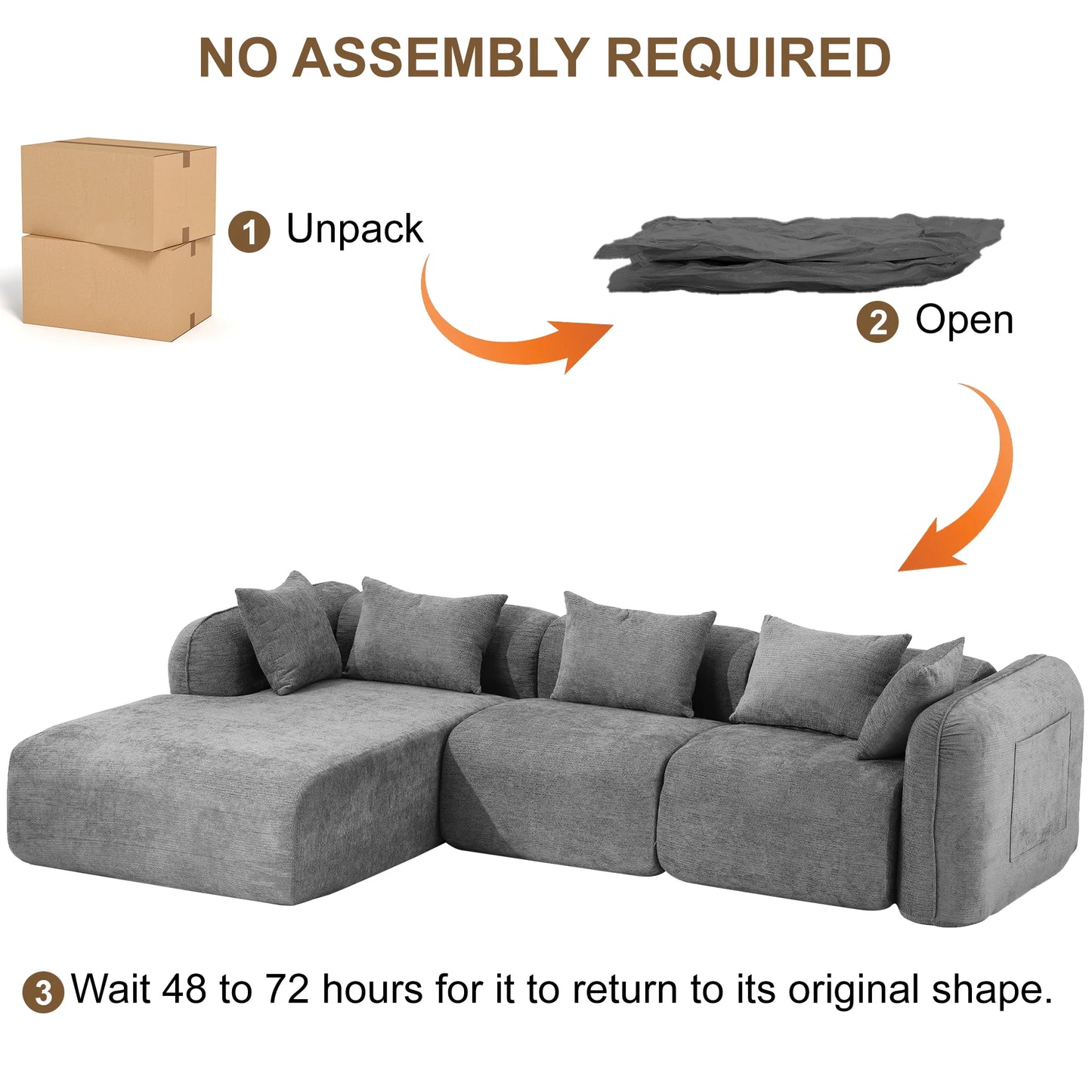 Redlife Sherpa Modular Cloud Sofa For Small Living Rooms
