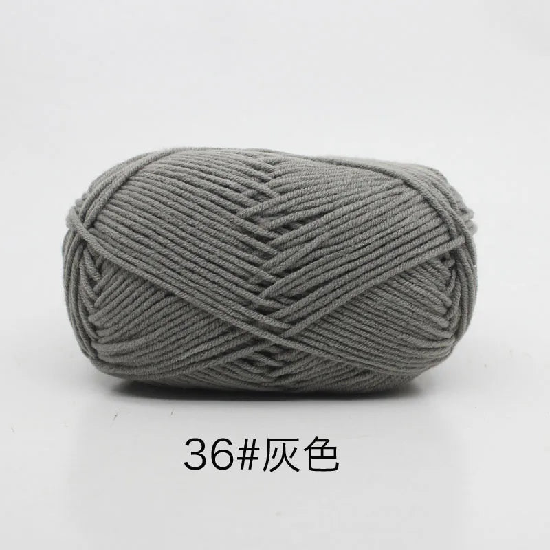 Milk Cotton 4 Ply Yarn For Crochet And Knitting Crafts