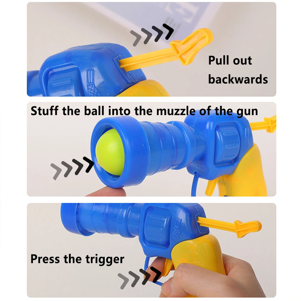 Cat Ball Launching Gun Toy for Pets Interactive Training
