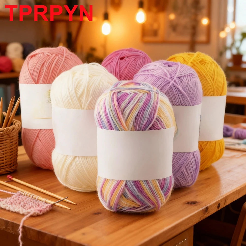 Cotton Bamboo Blend Yarn Hand Knitting Crochet DIY Sweater Dolls