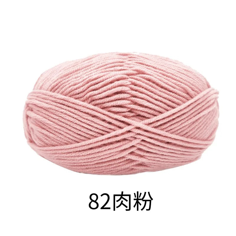 Milk Cotton 4 Ply Yarn For Crochet And Knitting Crafts