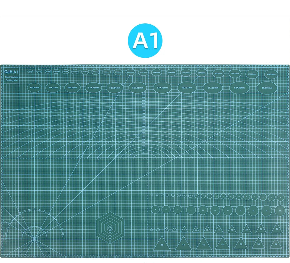 QJH Double Sided Self Healing PVC Cutting Mat For Leathercraft