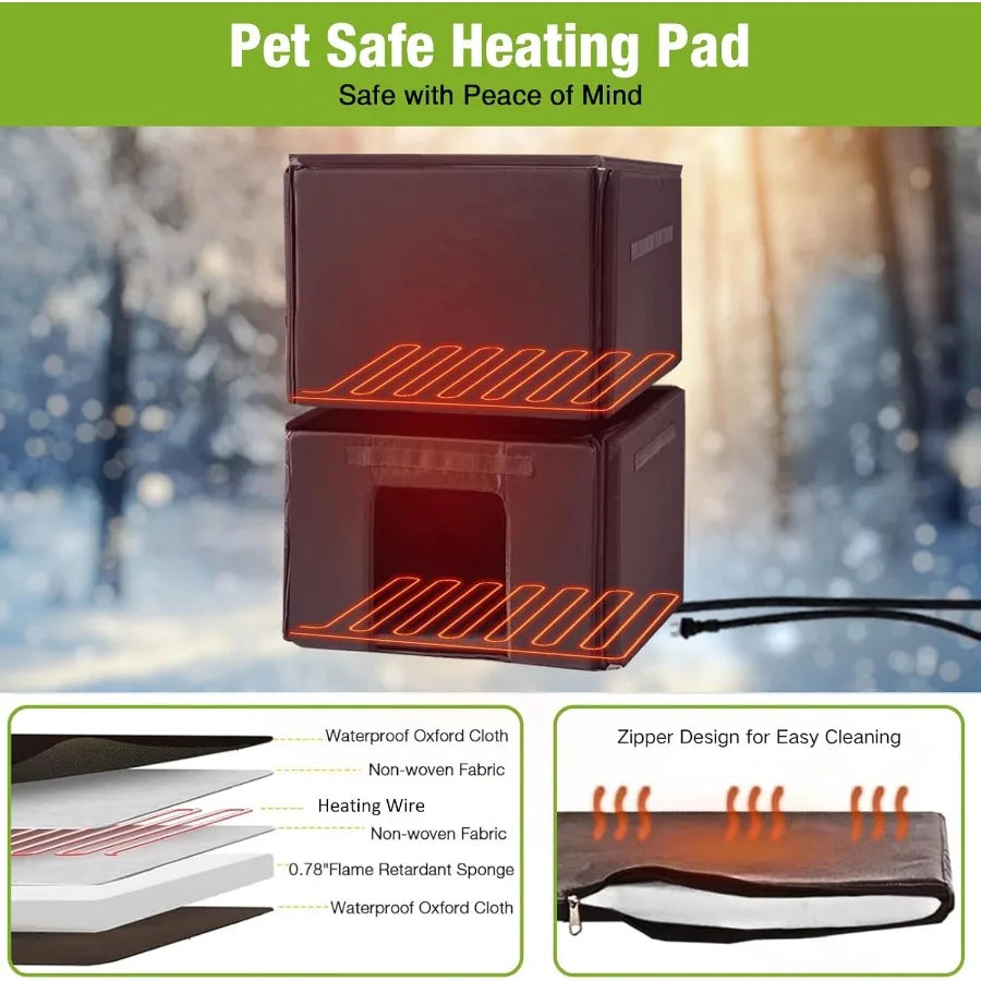 Sichuan Heated Outdoor Cat House With Insulated Liner