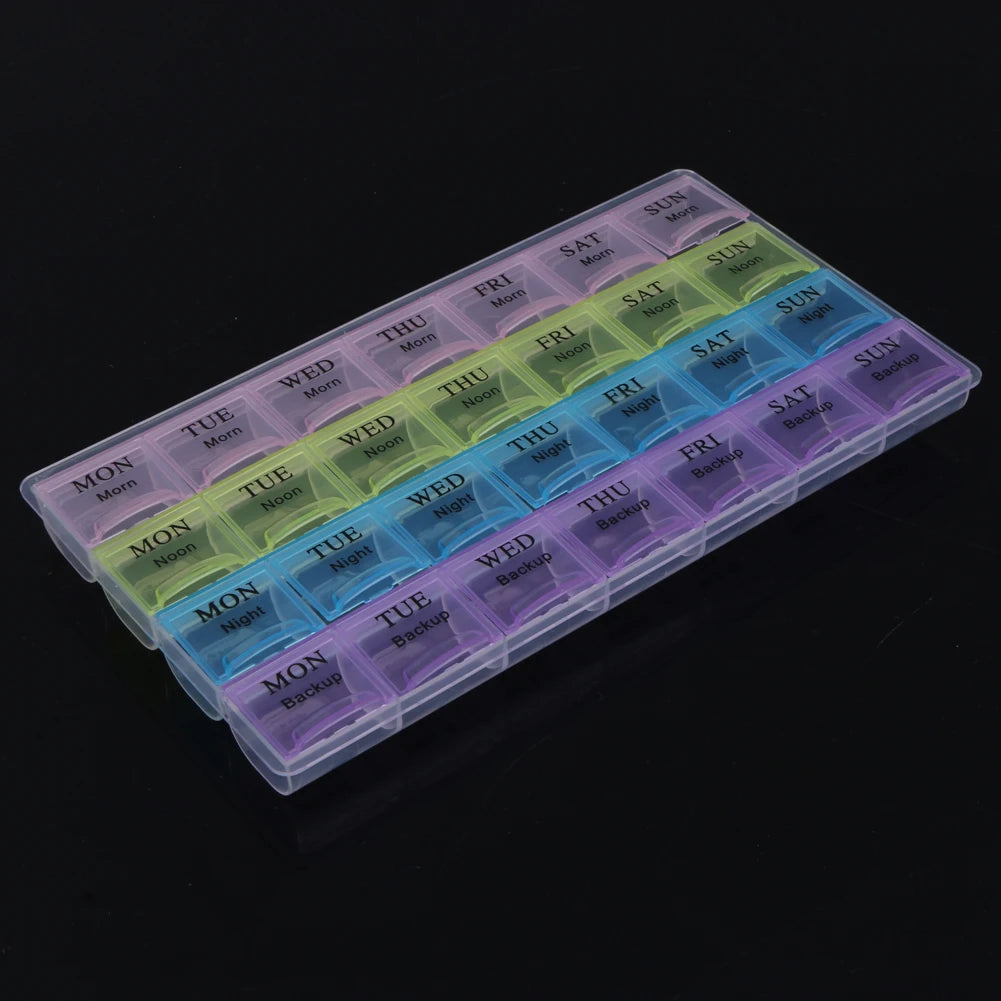 VAKIND 28 Compartment Capsule Holder Box Pill Case