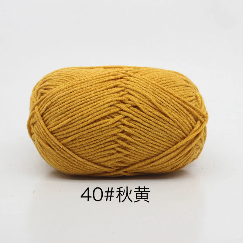 Milk Cotton 4 Ply Yarn For Crochet And Knitting Crafts