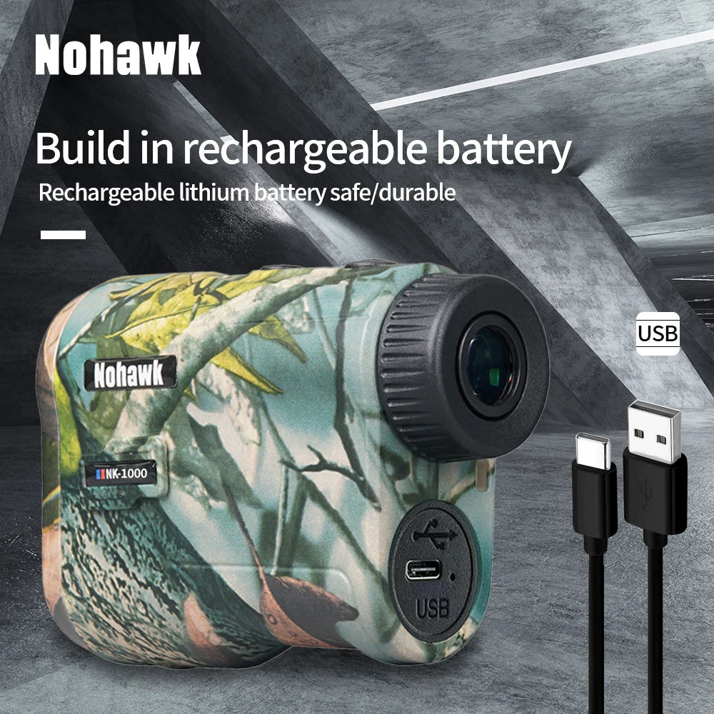 Nohawk Hunting Rangefinder 1000M 6x Magnification For Outdoor Use