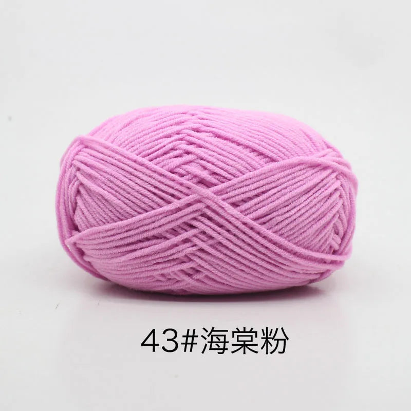 Milk Cotton 4 Ply Yarn For Crochet And Knitting Crafts
