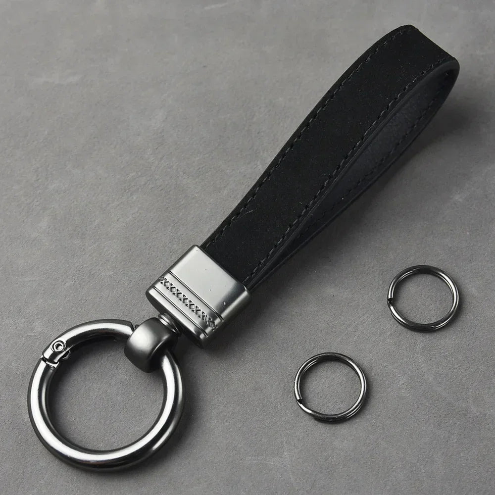 Omuda PremiumGrade GenuineLeather CarKey Chain With ExtraDurable BuckleRing Premium Protection