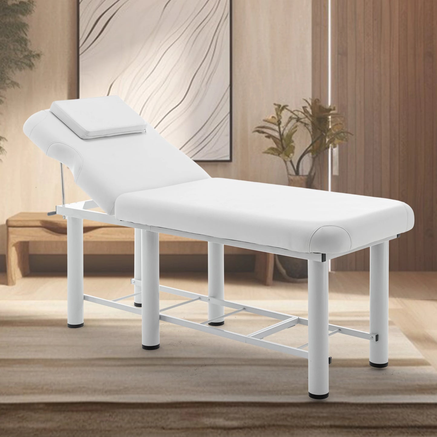 Height Adjustable Portable Folding Upholstered Leather Massage Table