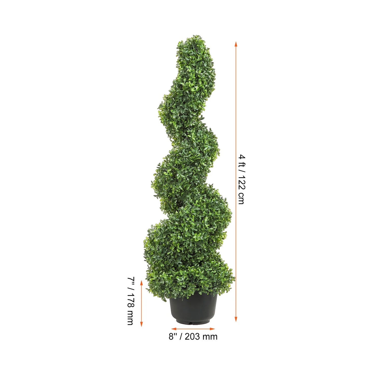 Artificial Boxwood Tower Topiary Spiral Plant For Outdoor Garden Decor