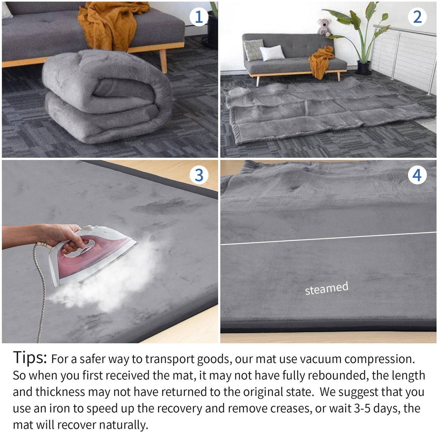 Huloo Sleep Baby Crawling Play Mats Non Slip Foam Rug