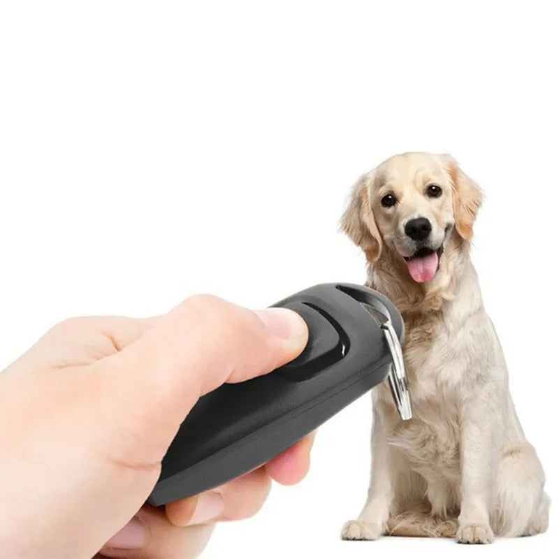 Dog Clicker And Whistle 2 In 1 Training Aid With Key Ring