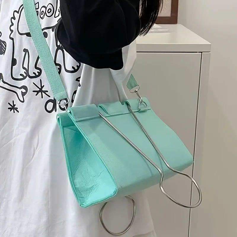 Womens Clip Shaped Shoulder Bag Style Handbag For Daily Travel And Evening Gift
