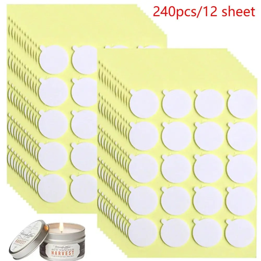 Candle Wick Stickers Heat Resistant Double Sided Adhesive For Wax