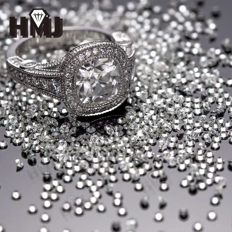HMJ Loose Moissanite Stone Round Cut VVS1 Excellent For DIY Jewelry