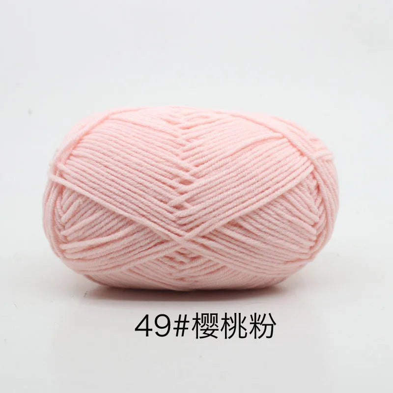 Milk Cotton 4 Ply Yarn For Crochet And Knitting Crafts